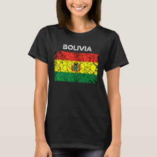 Vintage Bolivia Flag Bolivian Men Women T-Shirt