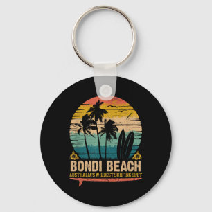 Vintage Bondi Beach, Australias Wildest Surfing Sp Key Ring