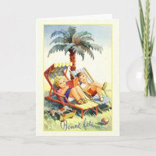 Vintage Bonne fête French Birthday Card
