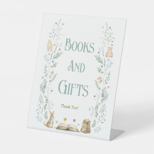 Vintage Book Baby Shower Books and Gifts Pedestal Sign