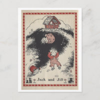 Vintage Book Illustration Jack and Jill