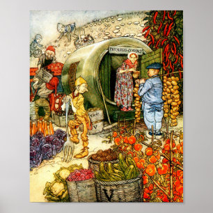 Vintage Book Illustration Poster