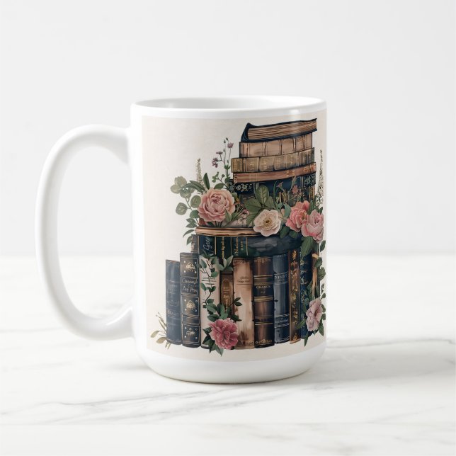 Vintage Book Image Mug | Customisable Text (Left)