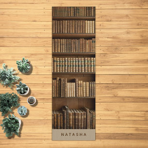 Vintage Book Library Meditation Zen Personalised Yoga Mat
