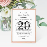 Vintage Book Page Wedding Table Number<br><div class="desc">Perfect for book lovers and story tellers, this unique vintage style wedding table number can be fully personalised with your own love story. Includes the bride and groom's names, the title "Love at First Sight" or other title of your choice, chapter number, custom book page wording, and a table number...</div>