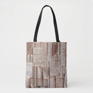 Vintage Book pages Open Books Bibliophile Tote Bag