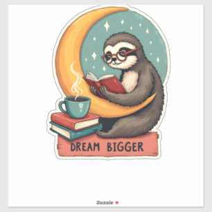 Vintage Book Sloth Reading Lover Cute Retro Design