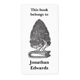 Vintage bookplate ex-libris tree