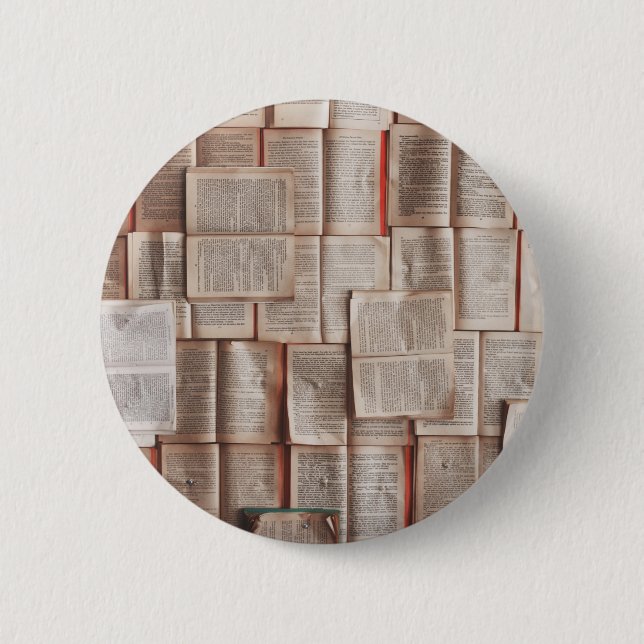 Vintage Books 6 Cm Round Badge (Front)