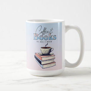 Vintage Books and Coffee is All I Need Mug