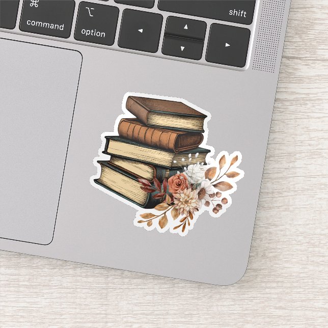 Vintage Books and Flowers Waterproof (Detail)