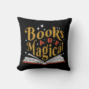 Vintage Books Are Magical Cushion
