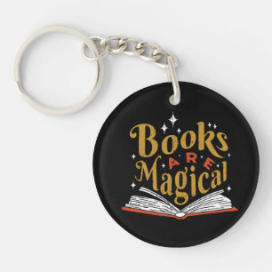 Vintage Books Are Magical Key Ring