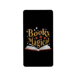 Vintage Books Are Magical Label