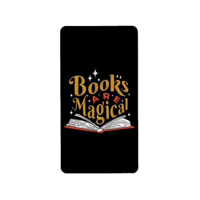 Vintage Books Are Magical Label (Front)