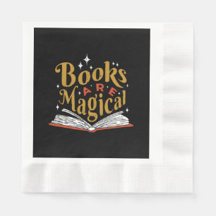Vintage Books Are Magical Napkin