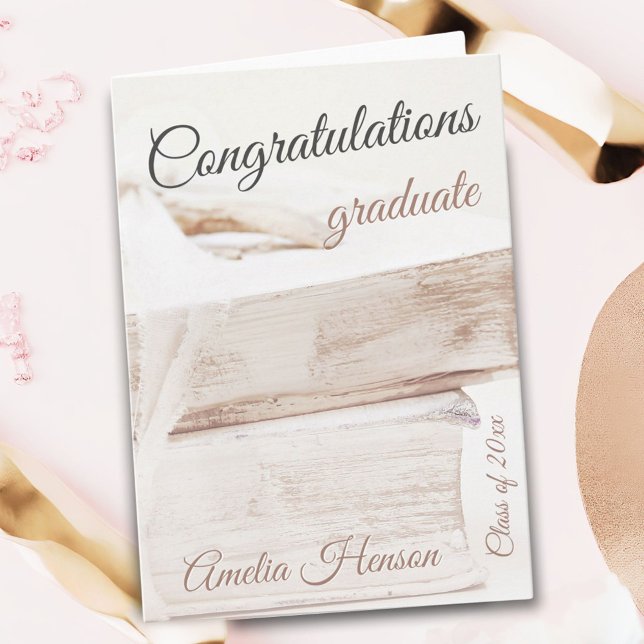 Vintage Books Congratulations Graduate Graduation Card (Creator Uploaded)