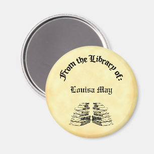 Vintage Books Library of Custom Magnet