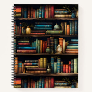 Vintage Books on Bookshelf Pattern