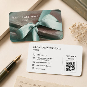 Vintage Books Writer QR Code Business Card