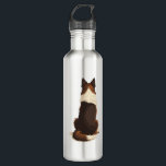Vintage Border Collie From Behind Dog Illustration 710 Ml Water Bottle<br><div class="desc">Vintage Border Collie From Behind Dog Illustration Design 2</div>