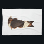 Vintage Border Collie From Behind Dog Illustration Tea Towel<br><div class="desc">Vintage Border Collie From Behind Dog Illustration Design 2</div>
