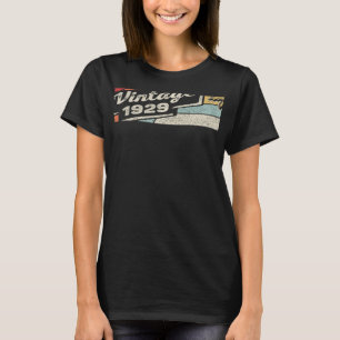 Vintage Born In 1929 93rd Birthday 93 Years Old 1 T-Shirt