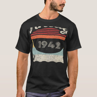 Vintage Born In 1942 80th Birthday 80 Years Old T-Shirt