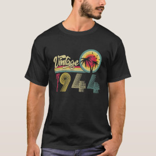 Vintage Born In 1944 80th Birthday Gifts 80 Years T-Shirt
