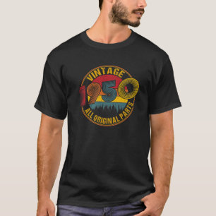 Vintage Born In 1950 Birthday Celebration Idea Ret T-Shirt