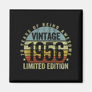 Vintage Born In 1956 Retro 70th Birthday 70 Years  Magnet