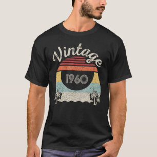 Vintage Born In 1960 62nd Birthday 62 Years Ol T-Shirt