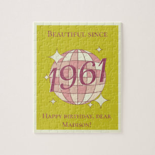 Vintage born in 1961 65th birthday jigsaw puzzle