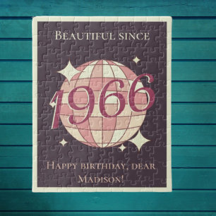Vintage born in 1966 59th 60th birthday jigsaw puzzle