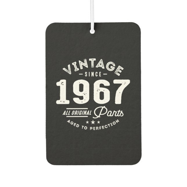 Vintage Born in 1967 Car Air Freshener (Front)