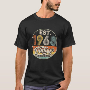 Vintage Born In 1968 Birthday Year Party Wedding T-Shirt