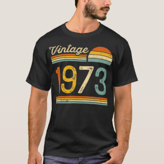 Vintage Born in 1973 Retro Birthday  T-Shirt