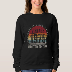 Vintage Born In 1975 Retro 50th Birthday Gifts 50 Sweatshirt