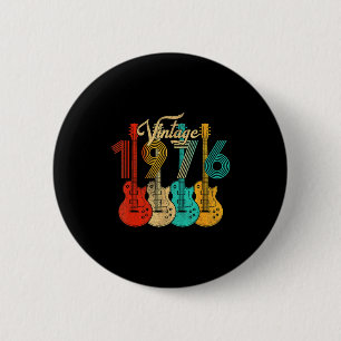 Vintage Born In 1976 50th Birthday 50 Years Old Gu 6 Cm Round Badge