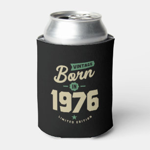 Vintage Born In 1976 Birthday Gift Can Cooler