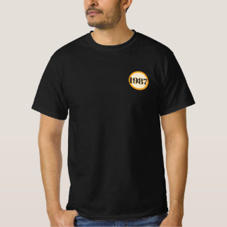Vintage Born in 1987 Retro Stripe 40th Birthday T-Shirt