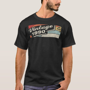 Vintage Born In 1990 32nd Birthday 32 Years Old 1 T-Shirt