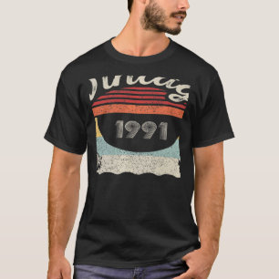 Vintage Born In 1991 31st Birthday 31 Years Old 1 T-Shirt