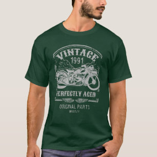 Vintage born in 1991 Motorcycle, bikers riders Cla T-Shirt