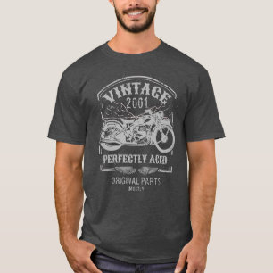 Vintage born in 2001 Motorcycle, bikers riders Cla T-Shirt