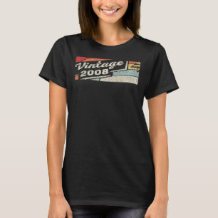 Vintage Born In 2008 14th Birthday 14 Years Old 1 T-Shirt