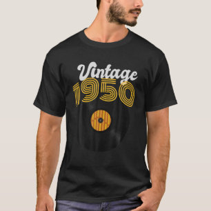 Vintage Born Made 1950 Birthday Retro Style Record T-Shirt