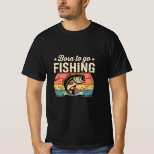 Vintage Born to go Fishing Husband T-Shirt