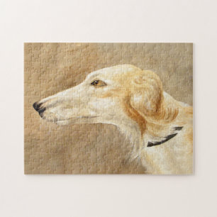 Vintage Borzoi Art Puzzle