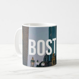 Vintage Boston Cityscape Print - Historic Architec Coffee Mug